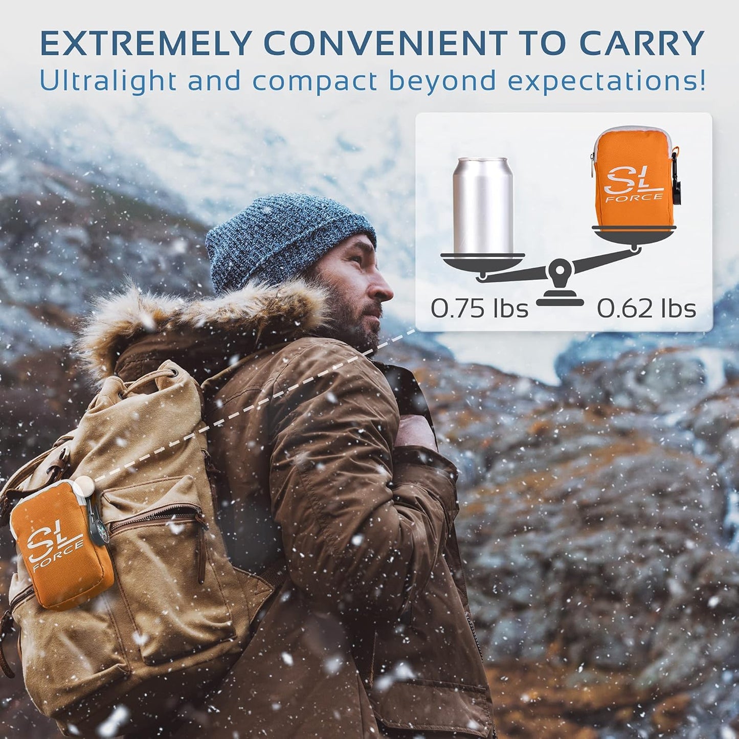Emergency Blankets for Survival, 4 Pack of Gigantic Space Blanket. Comes with Four Extra-Large Mylar Blankets, Compass, and Zipper Bag. the Best Thermal Space Blankets (4, Orange, Extra Large)