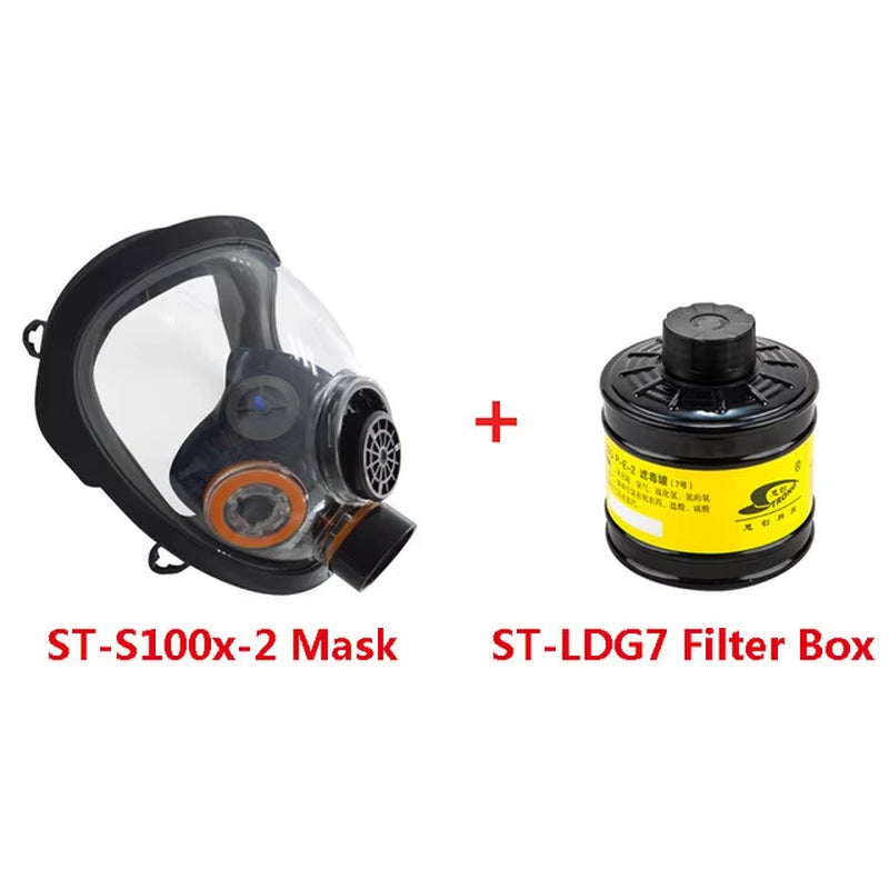 Chemical Mask Full Face Gas Mask Dustproof Respirator Rubber Industrial Pesticide Painting Spraying Mask for Laboratory Welding