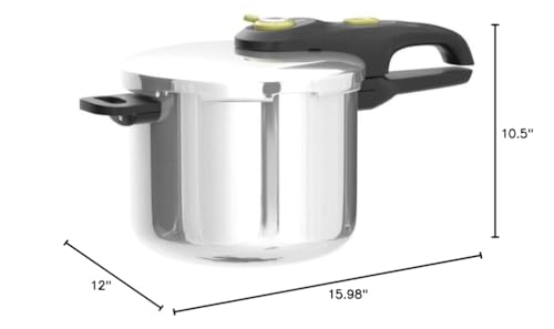 T-fal Pressure Cooker Aluminum Pressure Canner, 22 Quart, 3 PSI Settings, Cookware, Pots and Pans, Large Capacity, Cooling Racks, Recipe Booket, Canning Vegetables, Meats, Poultry, Seafood, Silver