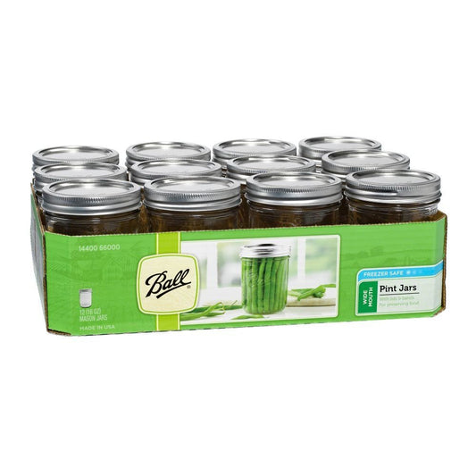 Ball Wide Mouth Glass Mason Jars with Lids and Bands, Used for Canning, Pickling, Juice, Jam, Jelly, Quart Size 32 Ounce (Pack of 2)