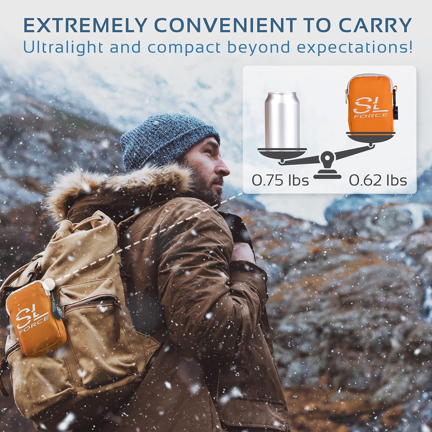 Emergency Blankets for Survival, 4 Pack of Gigantic Space Blanket. Comes with Four Extra-Large Mylar Blankets, Compass, and Zipper Bag. the Best Thermal Space Blankets (4, Orange, Extra Large)