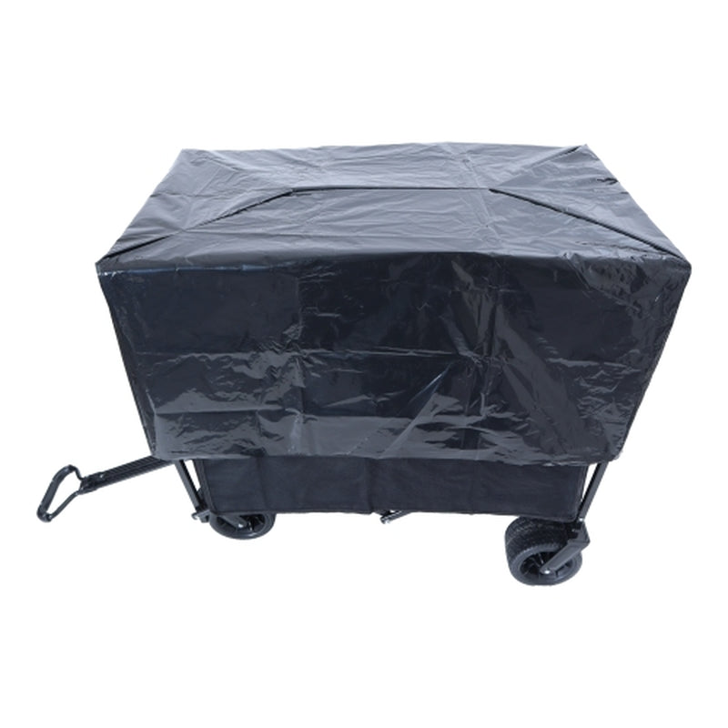 440Lbs Collapsible Foldable Wagon Cart with Strapping System ,Beach Wagon Utility Cart Utility Wagon Grocery Cart for Camping Shopping Sports Gardening Fishing Supports 3Pcs Plastic Liner Bag