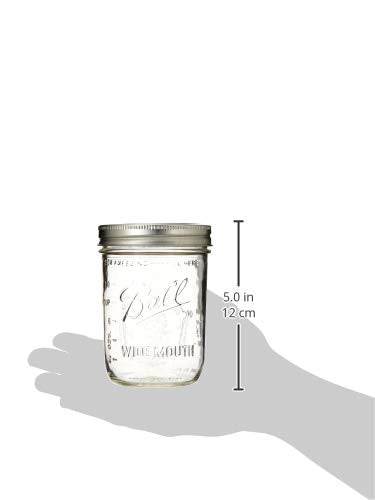 Ball Wide Mouth Glass Mason Jars with Lids and Bands, Used for Canning, Pickling, Juice, Jam, Jelly, Quart Size 32 Ounce (Pack of 2)