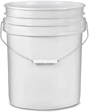 House Naturals 5 Gallon Plastic Bucket Pail Food Grade with Blue Screw on Lid(Pack of 3) Made in USA