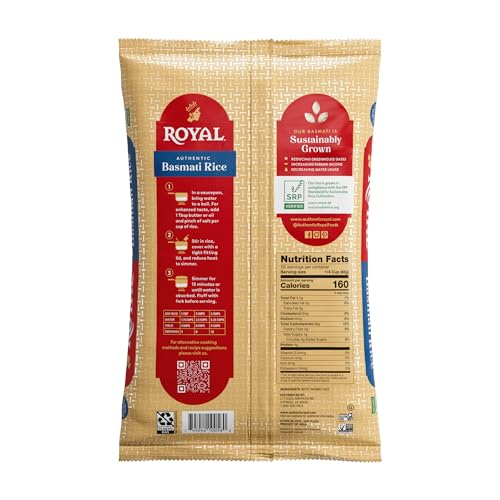 Royal - Naturally Aged Authentic Long Grain Indian White Basmati Rice - 15 lbs