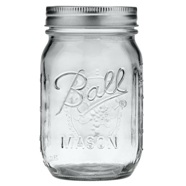Ball Wide Mouth Glass Mason Jars with Lids and Bands, Used for Canning, Pickling, Juice, Jam, Jelly, Quart Size 32 Ounce (Pack of 2)