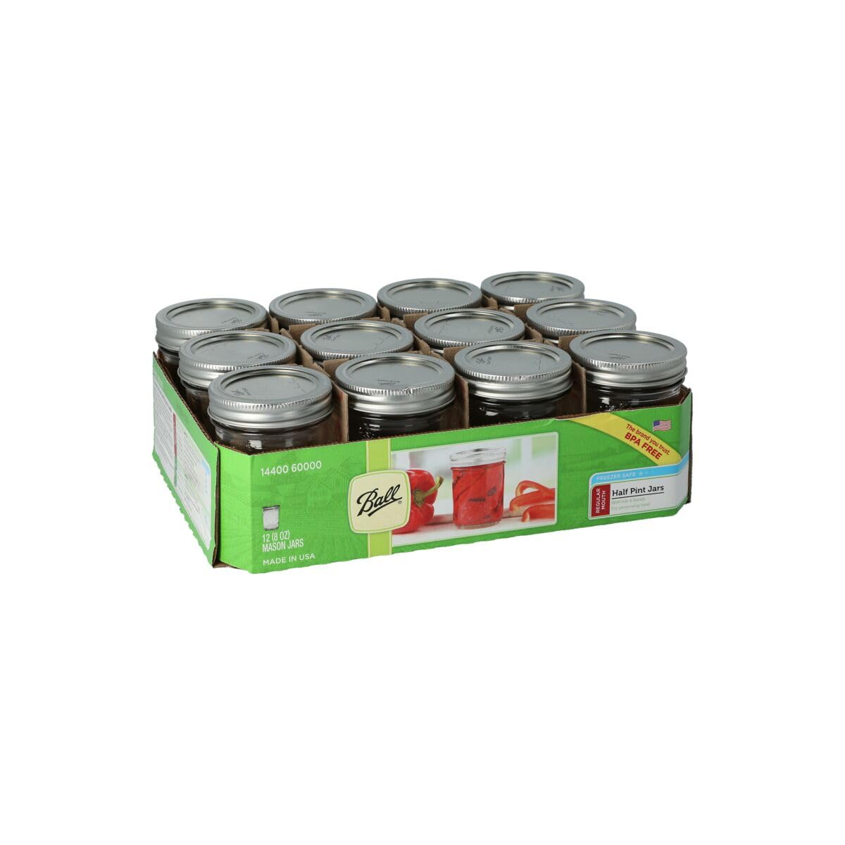 Ball Wide Mouth Glass Mason Jars with Lids and Bands, Used for Canning, Pickling, Juice, Jam, Jelly, Quart Size 32 Ounce (Pack of 2)