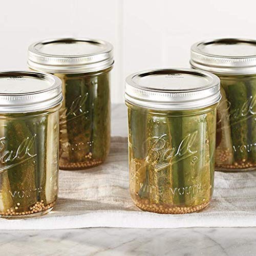 Ball Wide Mouth Glass Mason Jars with Lids and Bands, Used for Canning, Pickling, Juice, Jam, Jelly, Quart Size 32 Ounce (Pack of 2)