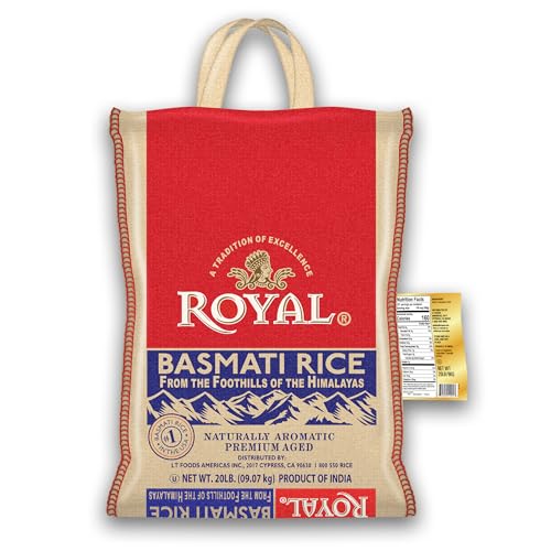 Royal - Naturally Aged Authentic Long Grain Indian White Basmati Rice - 15 lbs