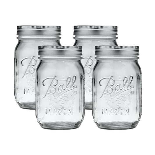 Ball Wide Mouth Glass Mason Jars with Lids and Bands, Used for Canning, Pickling, Juice, Jam, Jelly, Quart Size 32 Ounce (Pack of 2)