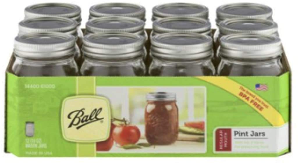 Ball Wide Mouth Glass Mason Jars with Lids and Bands, Used for Canning, Pickling, Juice, Jam, Jelly, Quart Size 32 Ounce (Pack of 2)