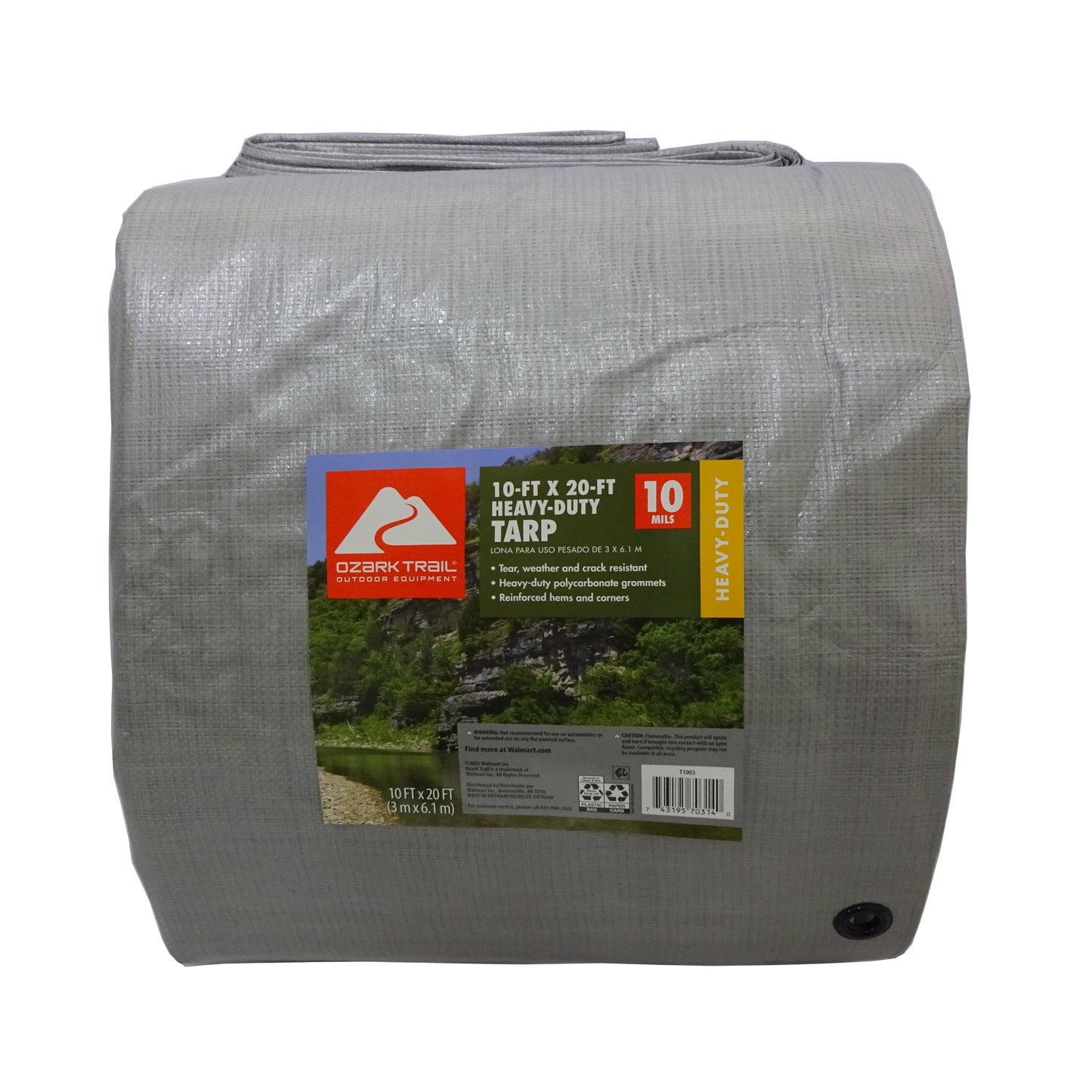 (4 Pack)  Heavy-Duty Tarp, 10' X 20', Material PE