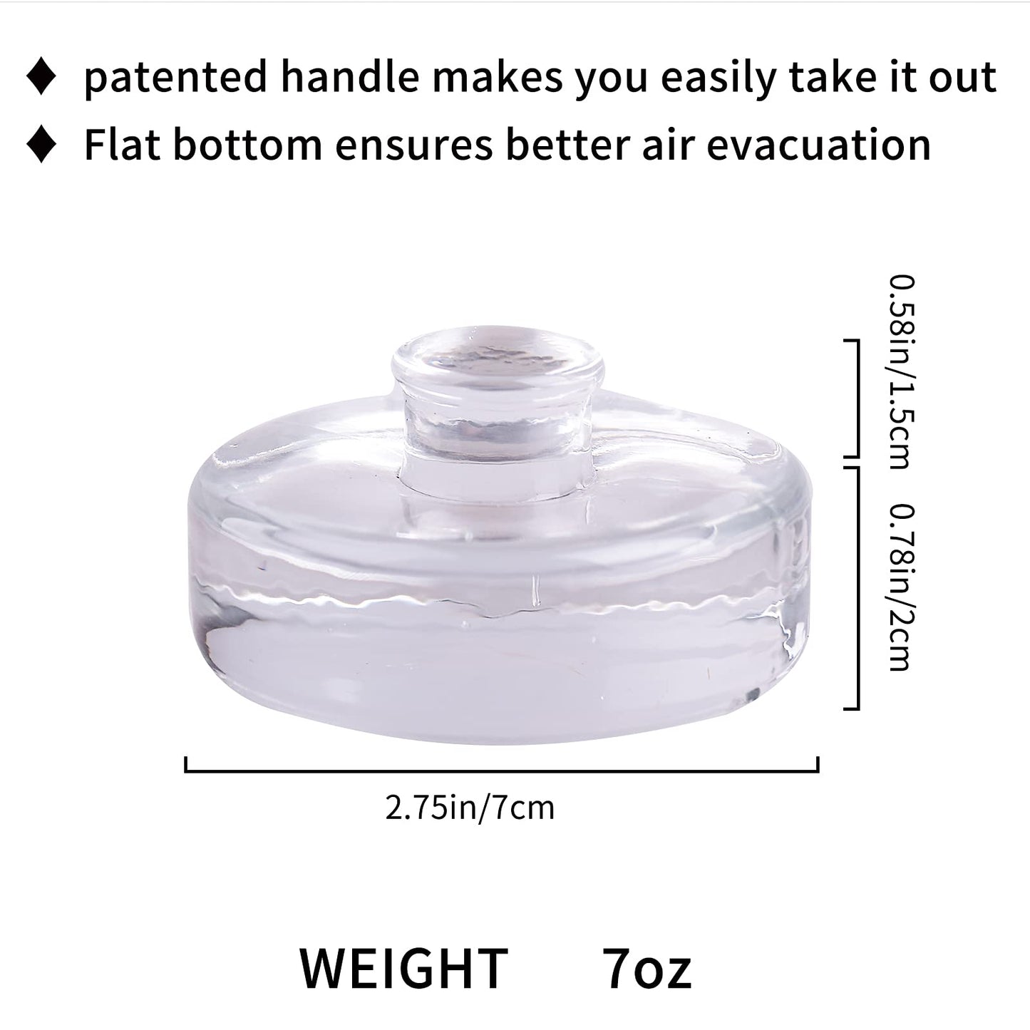 Eleganttime 4 Pack Easy Grip Handle Glass Fermentation Weights Great Mason Jar Wide Mouth Canning Fermenting Pickling Sourkrout Kraut Weight Fermentation Kit