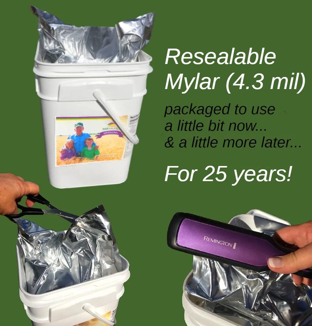 Wheatland™ White Rice • Delicious • Healthy Food Option • 20 lbs. Bulk Rice • Mylar and Bucket Provide 25 Year Shelf Life • Emergency Food Storage • Non-GMO • High Trust Seller • 40 Year Legacy of Prepping