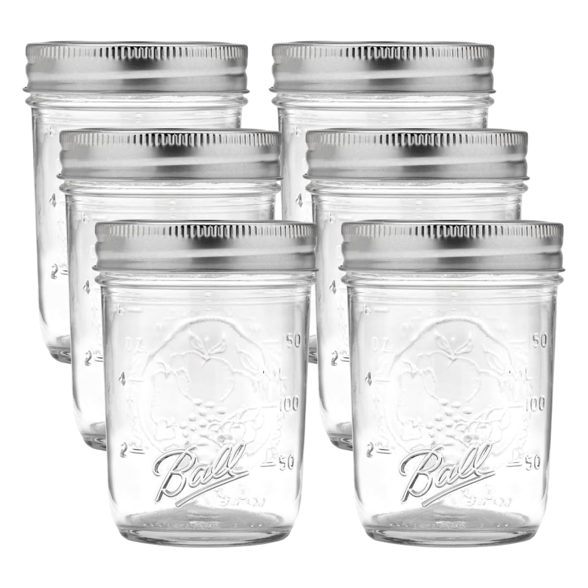 Ball Wide Mouth Glass Mason Jars with Lids and Bands, Used for Canning, Pickling, Juice, Jam, Jelly, Quart Size 32 Ounce (Pack of 2)