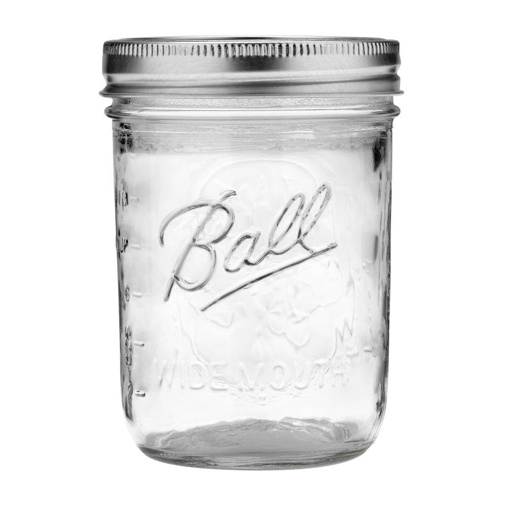 Ball Wide Mouth Glass Mason Jars with Lids and Bands, Used for Canning, Pickling, Juice, Jam, Jelly, Quart Size 32 Ounce (Pack of 2)