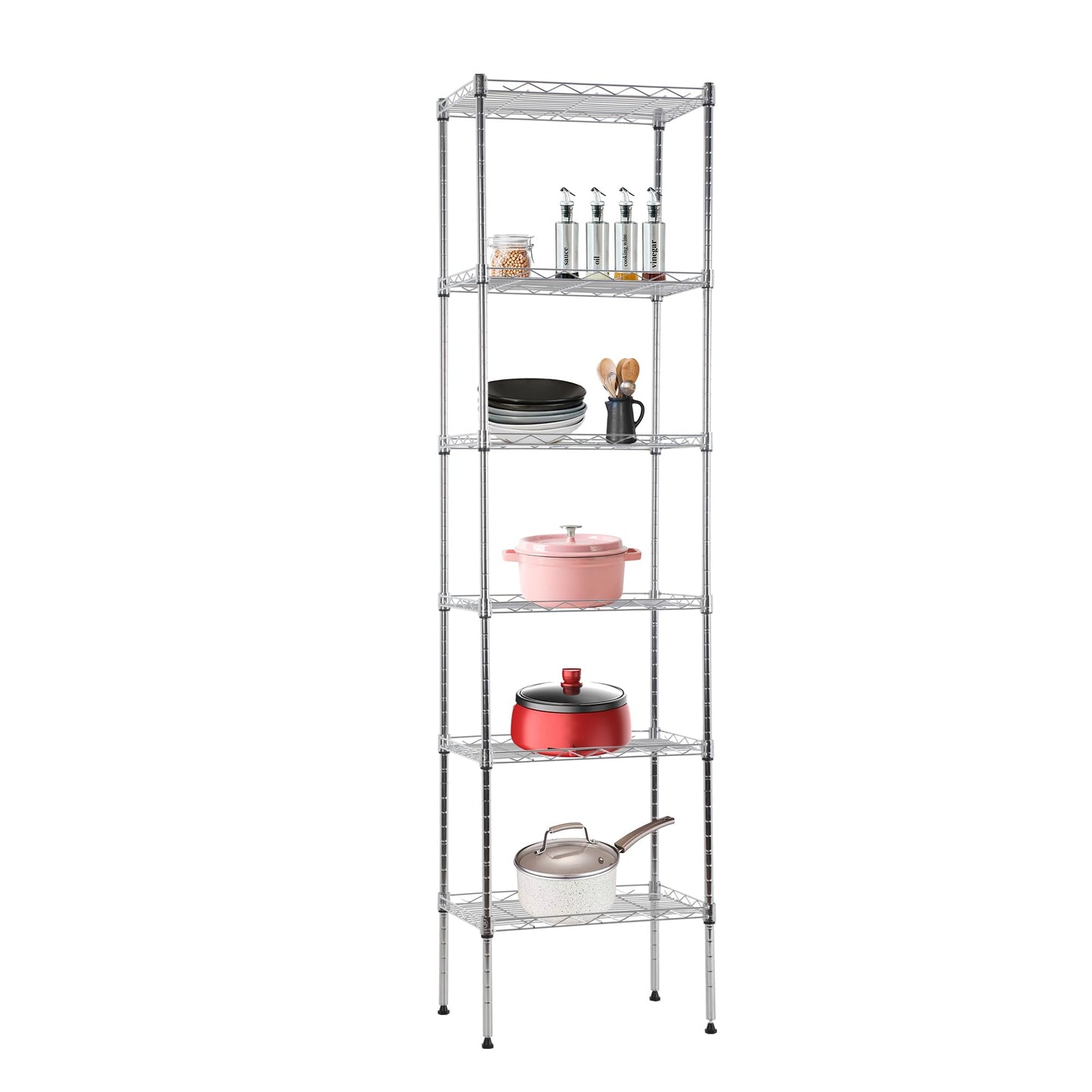 BestOffice | 4-Tier Wire Storage Shelves | 36x14x54 | Black | with Adjustable Racks | Heavy-Duty Metal Shelf, Holds Upto 1000 lbs | No-Tool Assembly | Ideal for Home & Garage Shelving