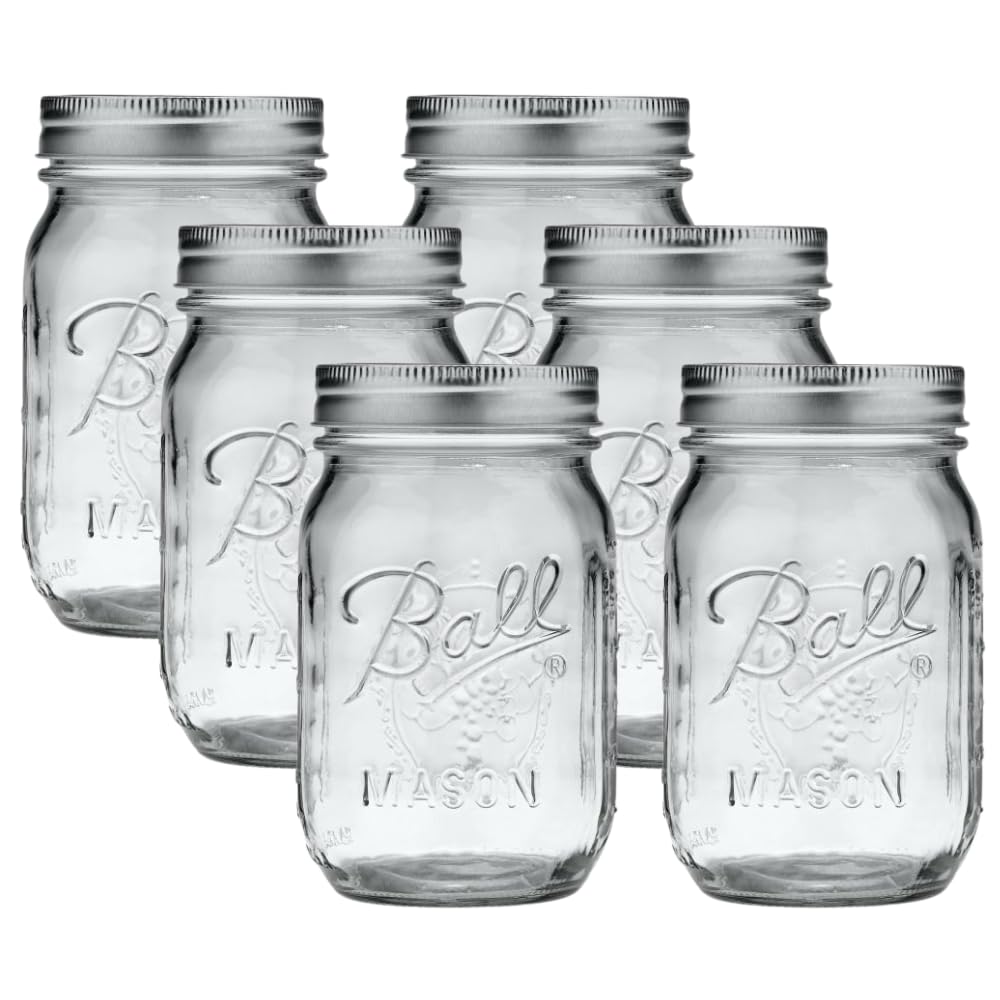 Ball Wide Mouth Glass Mason Jars with Lids and Bands, Used for Canning, Pickling, Juice, Jam, Jelly, Quart Size 32 Ounce (Pack of 2)