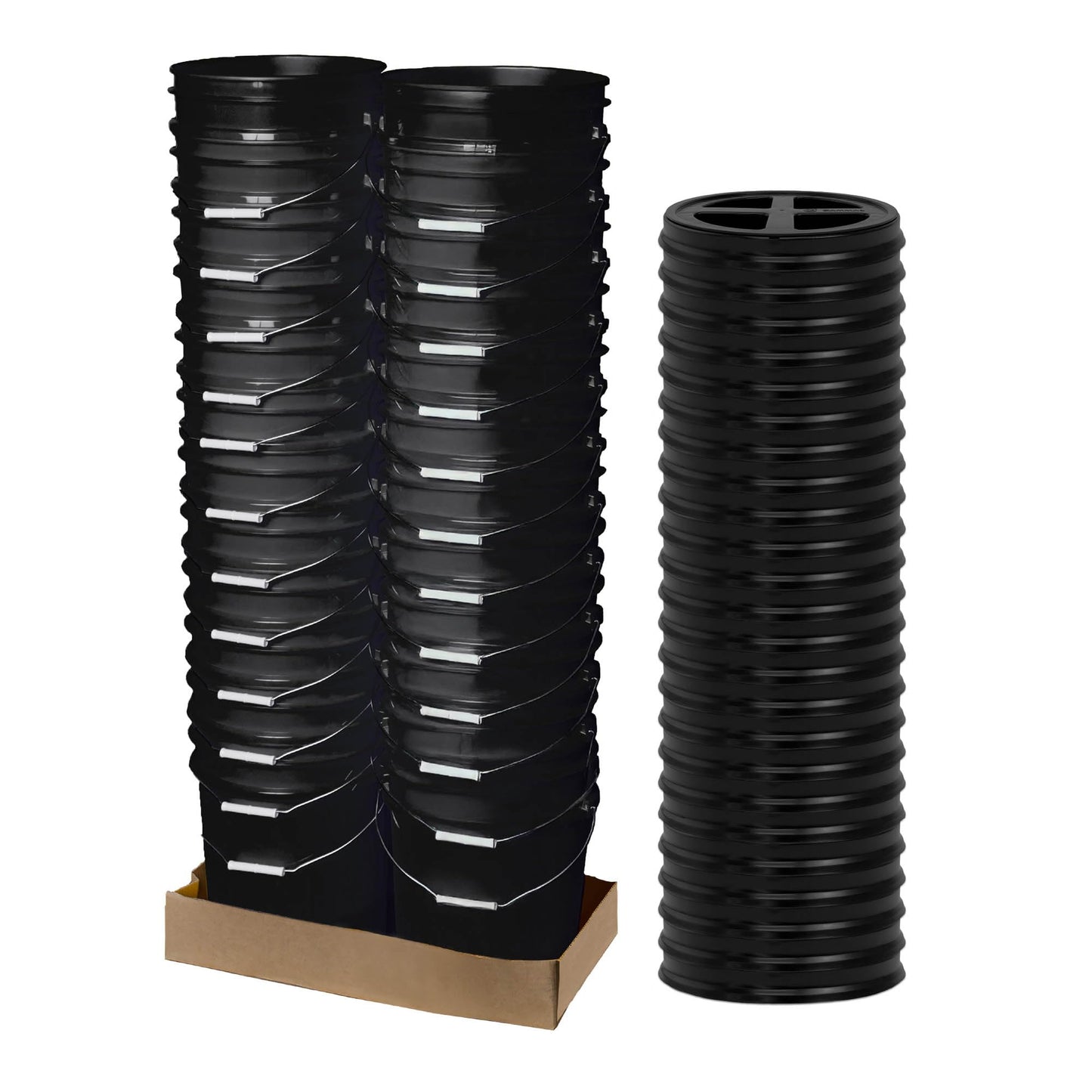 ePackageSupply Premium 5 Gallon Food Grade Plastic Pail with Gamma Seal Lid | Made in USA | BPA-Free | Heavy-Duty 90 Mil | Airtight Stackable Container, 6 Count