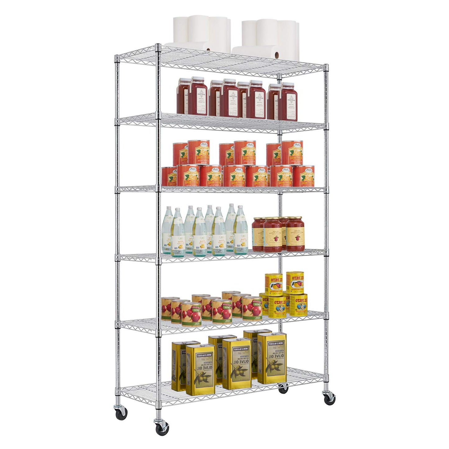 BestOffice | 4-Tier Wire Storage Shelves | 36x14x54 | Black | with Adjustable Racks | Heavy-Duty Metal Shelf, Holds Upto 1000 lbs | No-Tool Assembly | Ideal for Home & Garage Shelving