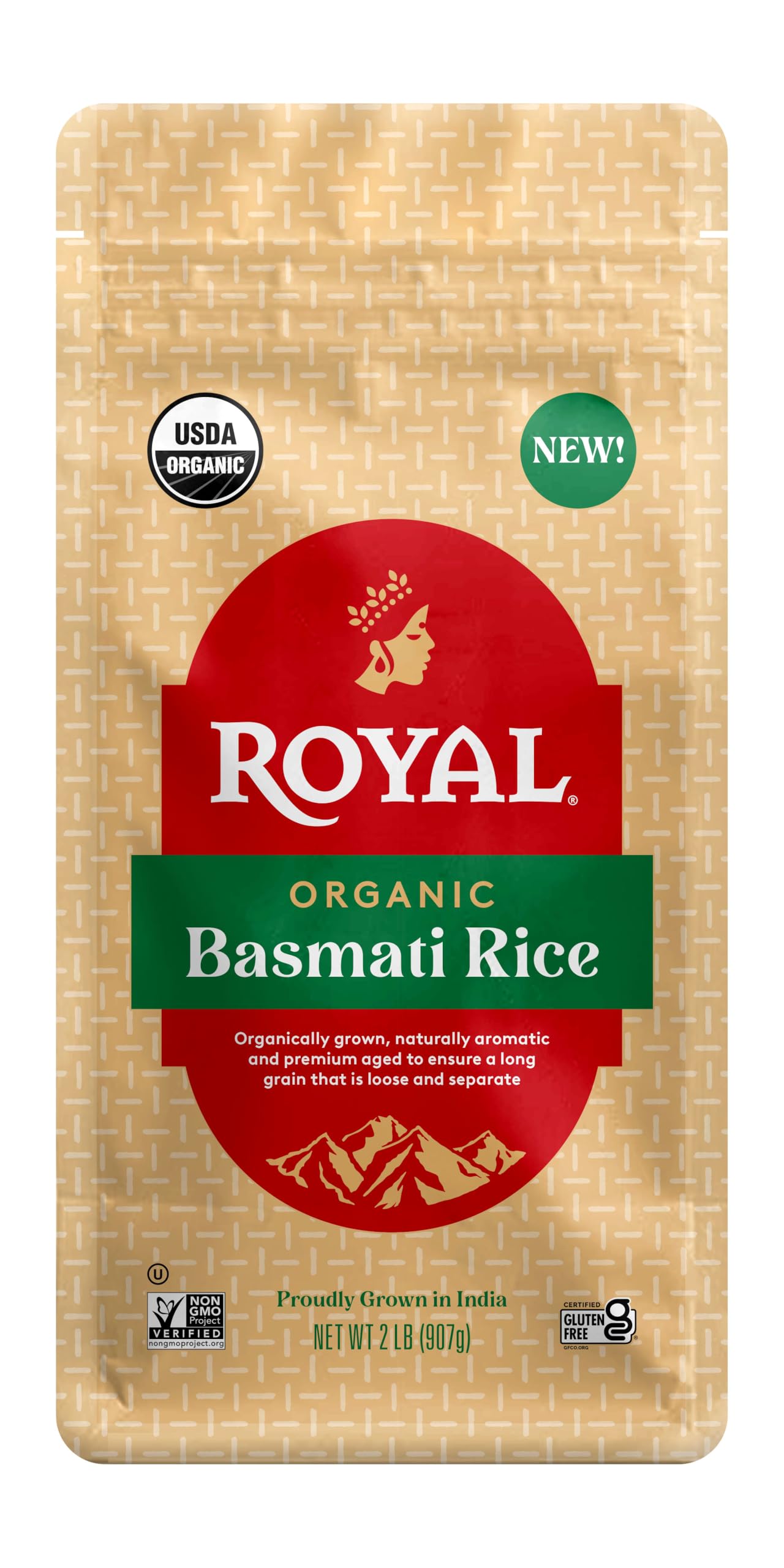 Royal - Naturally Aged Authentic Long Grain Indian White Basmati Rice - 15 lbs
