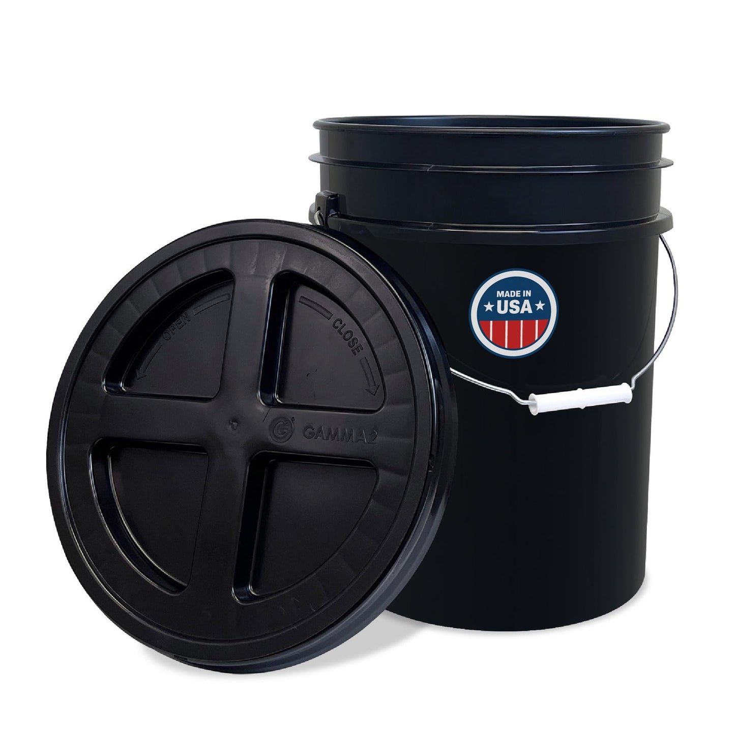 ePackageSupply Premium 5 Gallon Food Grade Plastic Pail with Gamma Seal Lid | Made in USA | BPA-Free | Heavy-Duty 90 Mil | Airtight Stackable Container, 6 Count