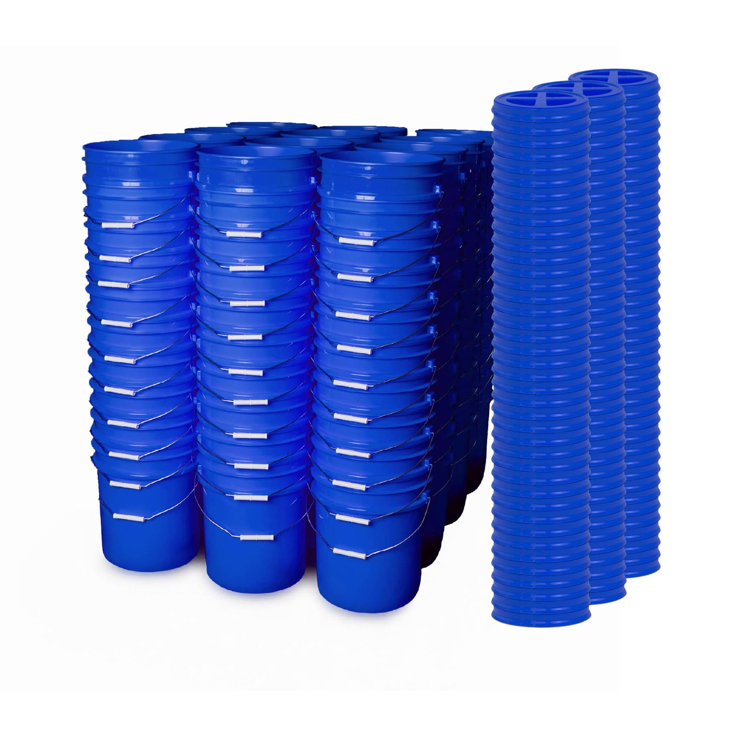 ePackageSupply Premium 5 Gallon Food Grade Plastic Pail with Gamma Seal Lid | Made in USA | BPA-Free | Heavy-Duty 90 Mil | Airtight Stackable Container, 6 Count