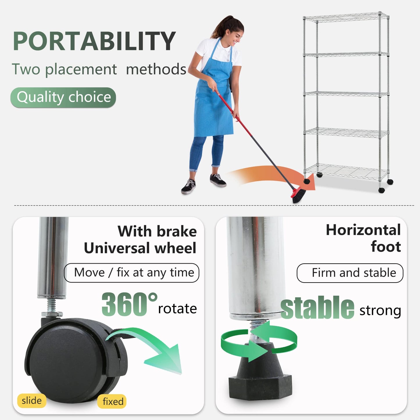 BestOffice | 4-Tier Wire Storage Shelves | 36x14x54 | Black | with Adjustable Racks | Heavy-Duty Metal Shelf, Holds Upto 1000 lbs | No-Tool Assembly | Ideal for Home & Garage Shelving