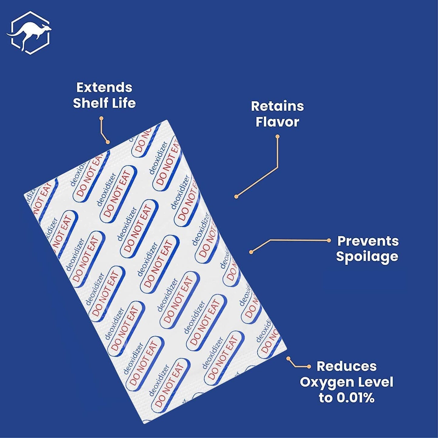 Wallaby 2500cc Oxygen Absorbers - 20 Count (Individually Sealed) - for Long Term Food Storage & Survival, Mylar Bags, Canning, Harvest Right Freeze Dryer