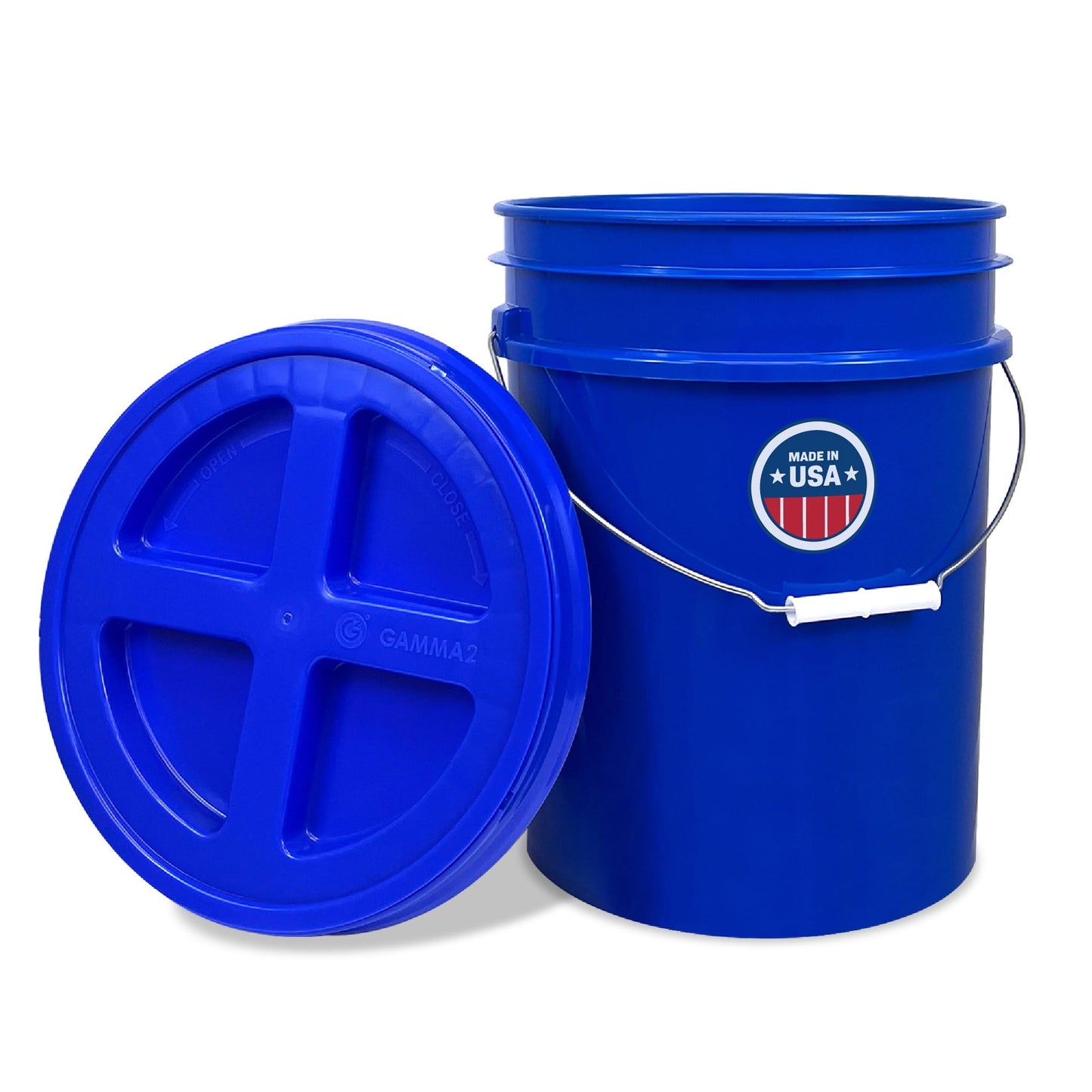 ePackageSupply Premium 5 Gallon Food Grade Plastic Pail with Gamma Seal Lid | Made in USA | BPA-Free | Heavy-Duty 90 Mil | Airtight Stackable Container, 6 Count