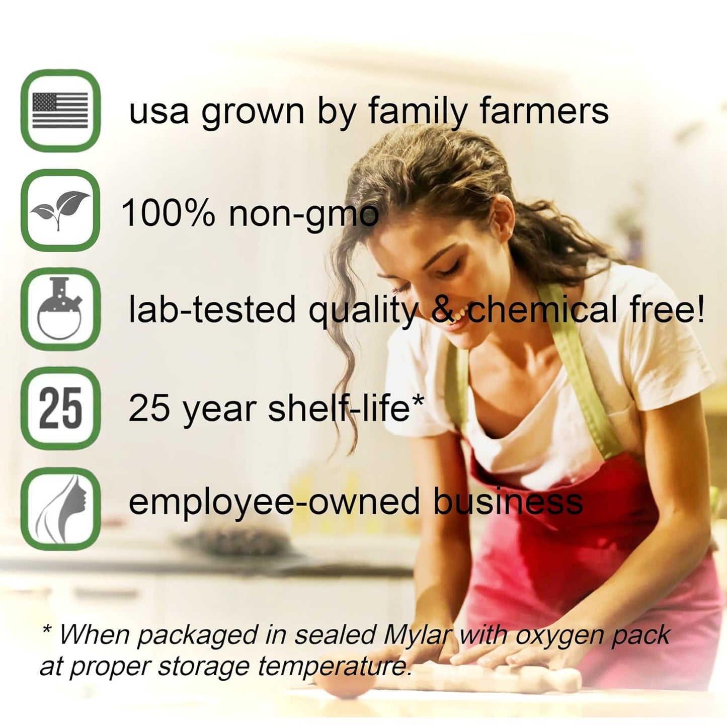 Wheatland™ Red Kidney Beans • Farm Fresh • Mylar, Oxygen Absorber and Bucket Provide 25 Year Shelf Life • Lab-tested ISO 17025 Verified Chemical-Free • Never Irradiated, No desiccants and Non GMO • High Trust Seller • Emergency Food Storage 40 Year Legacy