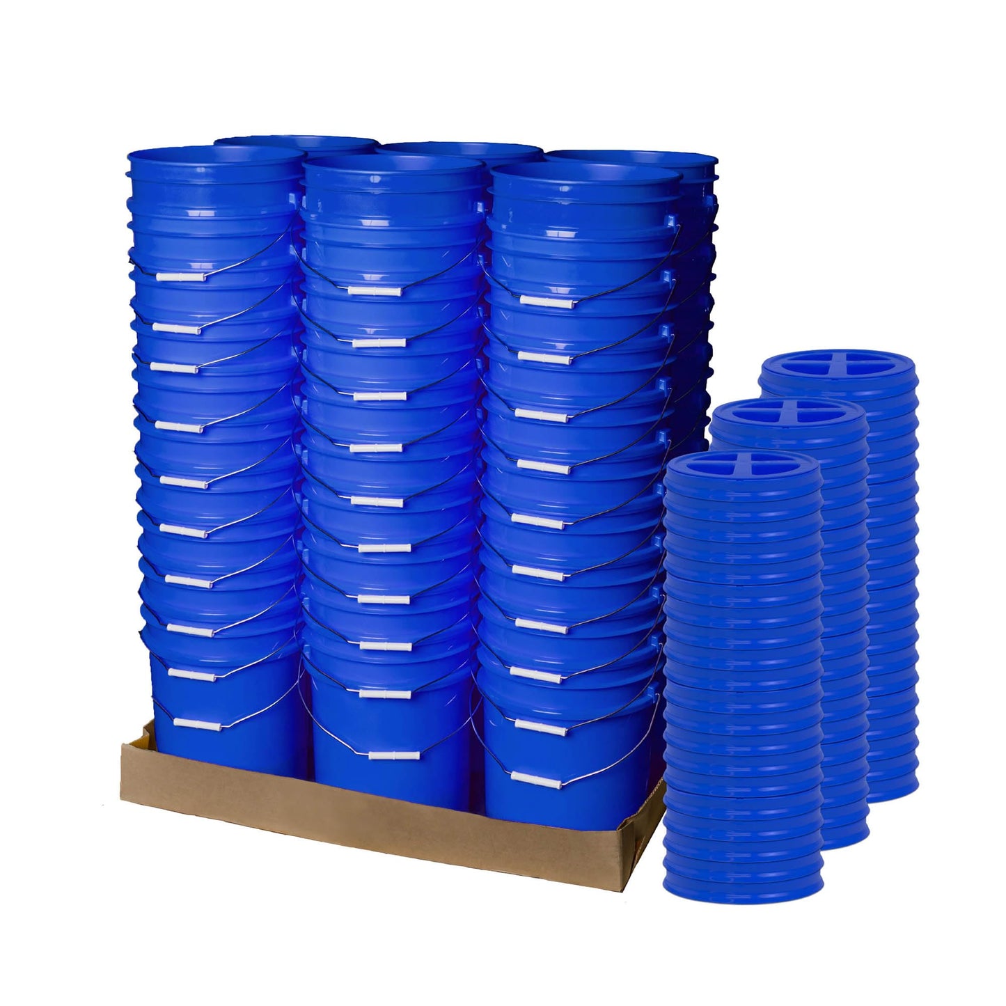 ePackageSupply Premium 5 Gallon Food Grade Plastic Pail with Gamma Seal Lid | Made in USA | BPA-Free | Heavy-Duty 90 Mil | Airtight Stackable Container, 6 Count