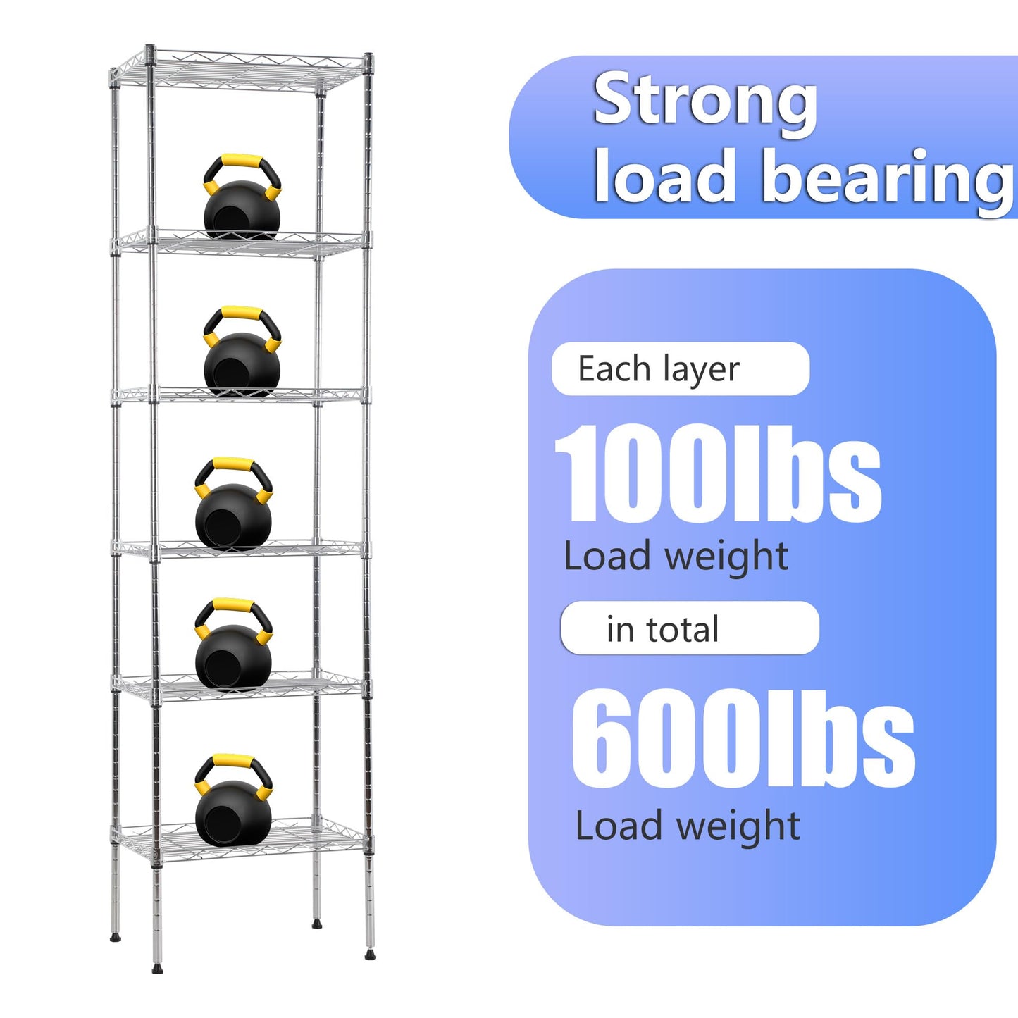 BestOffice | 4-Tier Wire Storage Shelves | 36x14x54 | Black | with Adjustable Racks | Heavy-Duty Metal Shelf, Holds Upto 1000 lbs | No-Tool Assembly | Ideal for Home & Garage Shelving
