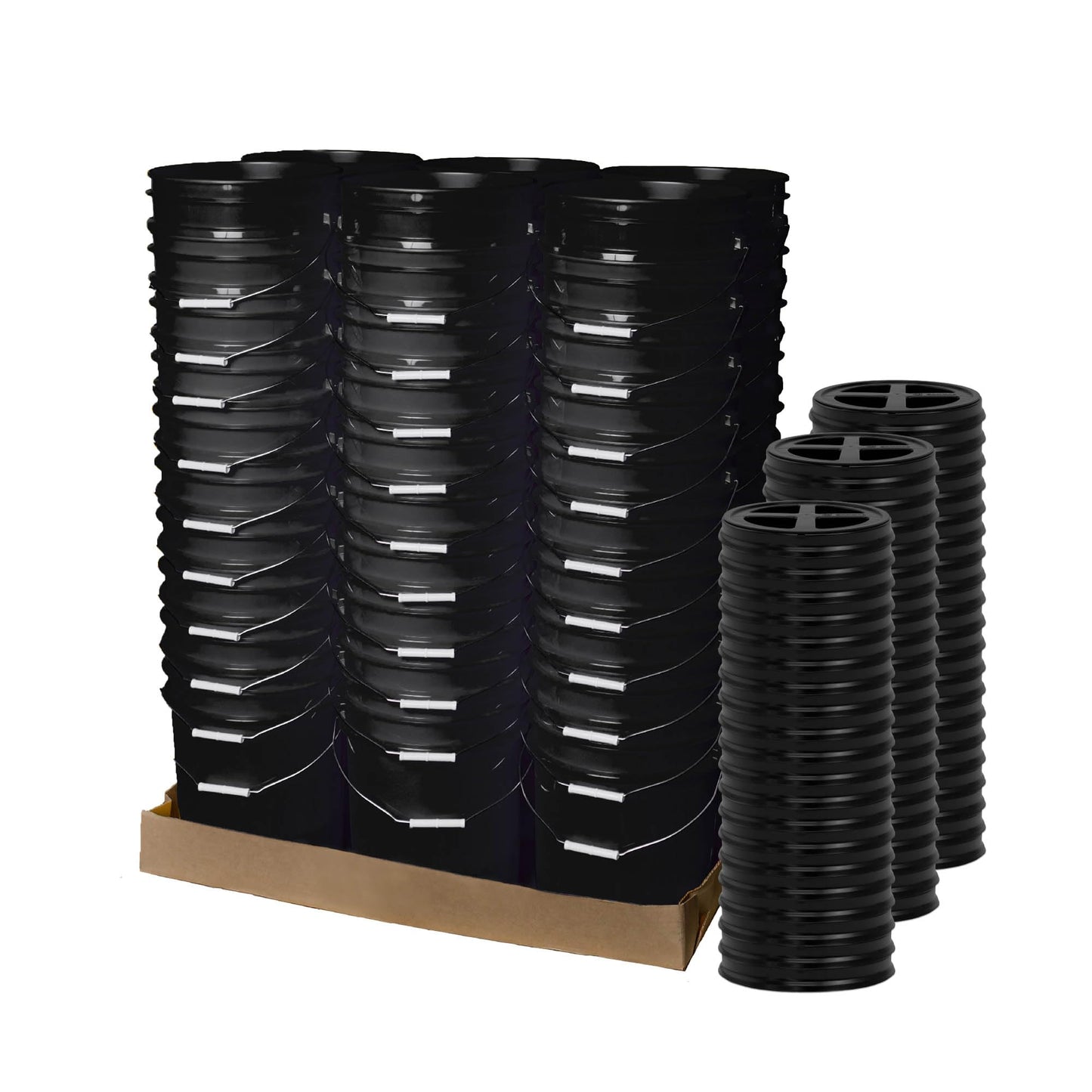 ePackageSupply Premium 5 Gallon Food Grade Plastic Pail with Gamma Seal Lid | Made in USA | BPA-Free | Heavy-Duty 90 Mil | Airtight Stackable Container, 6 Count