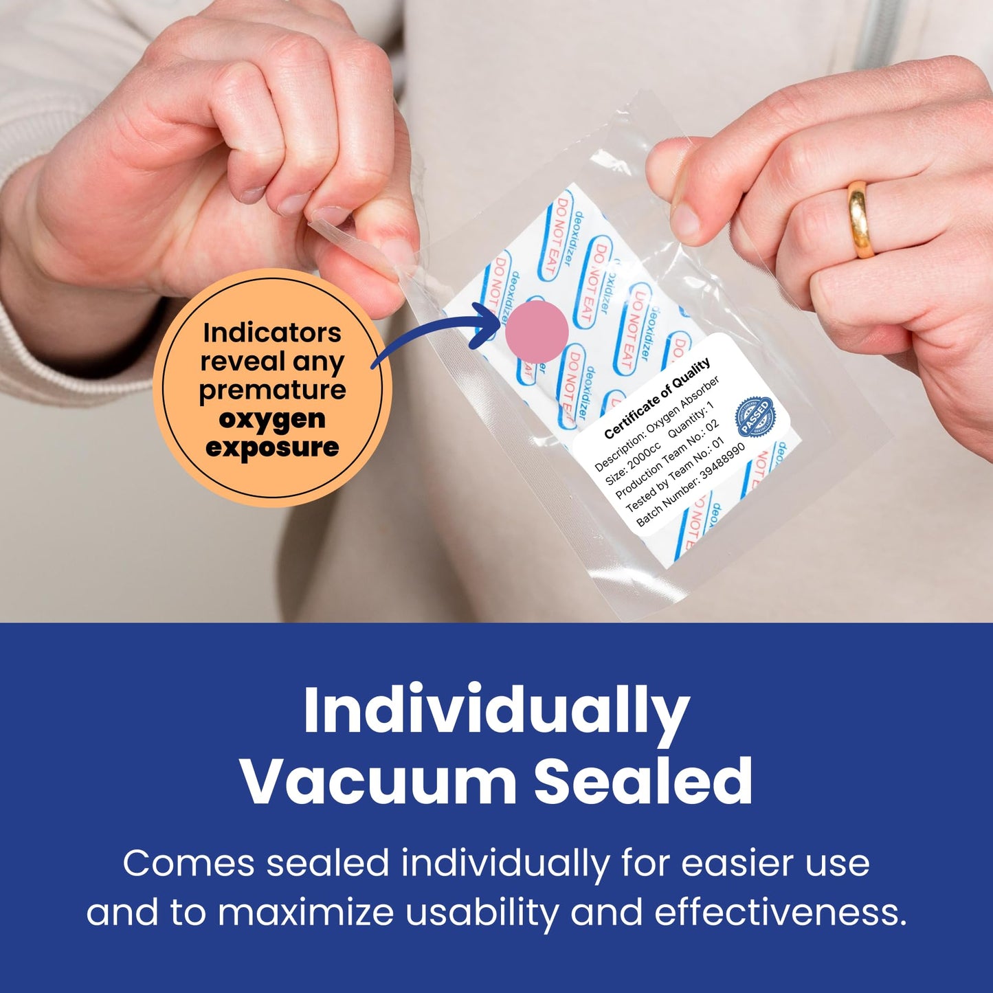 Wallaby 2500cc Oxygen Absorbers - 20 Count (Individually Sealed) - for Long Term Food Storage & Survival, Mylar Bags, Canning, Harvest Right Freeze Dryer