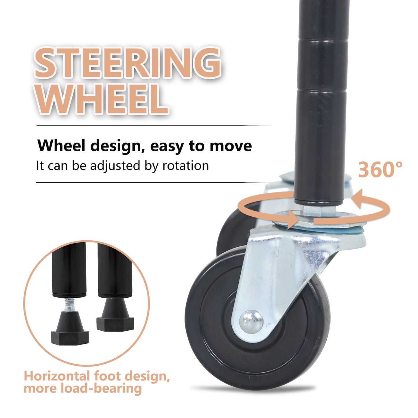 BestOffice | 4-Tier Wire Storage Shelves | 36x14x54 | Black | with Adjustable Racks | Heavy-Duty Metal Shelf, Holds Upto 1000 lbs | No-Tool Assembly | Ideal for Home & Garage Shelving