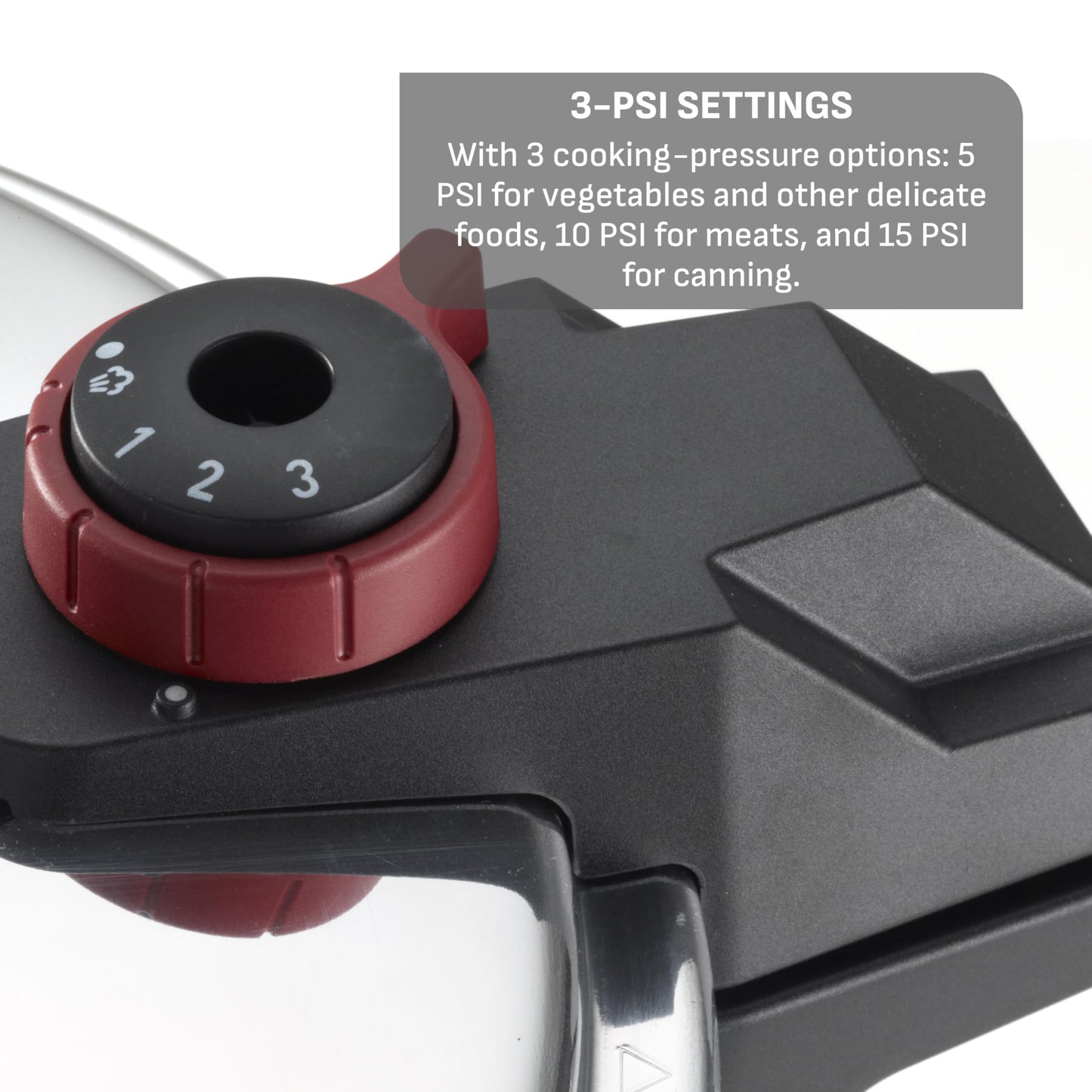 T-fal Pressure Cooker Aluminum Pressure Canner, 22 Quart, 3 PSI Settings, Cookware, Pots and Pans, Large Capacity, Cooling Racks, Recipe Booket, Canning Vegetables, Meats, Poultry, Seafood, Silver