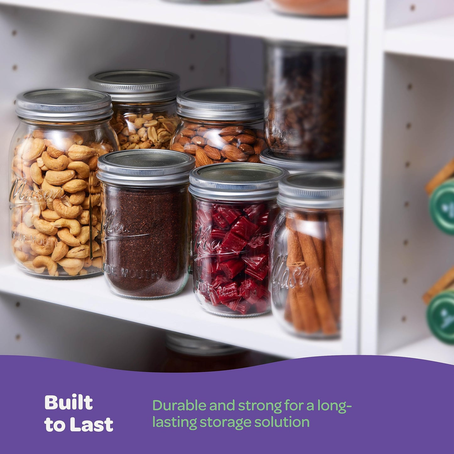 Wide Mouth Mason Jars 32 oz [4 Pack] With Mason Jar Lids and Bands, Mason Jars 32 oz - For Canning, Fermenting, Pickling - Jar Decor - Microwave/Freeze/Dishwasher Safe.