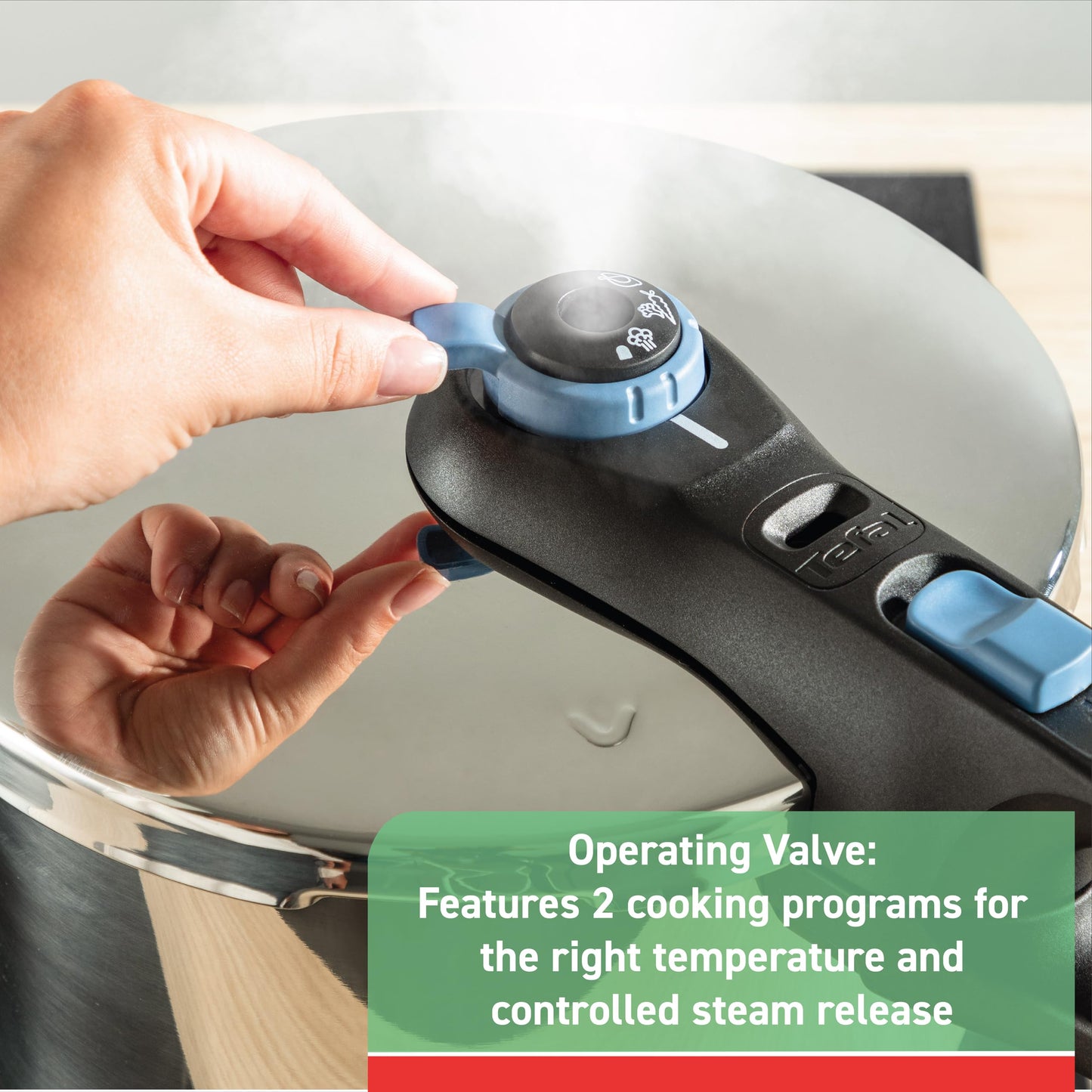 T-fal Pressure Cooker Aluminum Pressure Canner, 22 Quart, 3 PSI Settings, Cookware, Pots and Pans, Large Capacity, Cooling Racks, Recipe Booket, Canning Vegetables, Meats, Poultry, Seafood, Silver