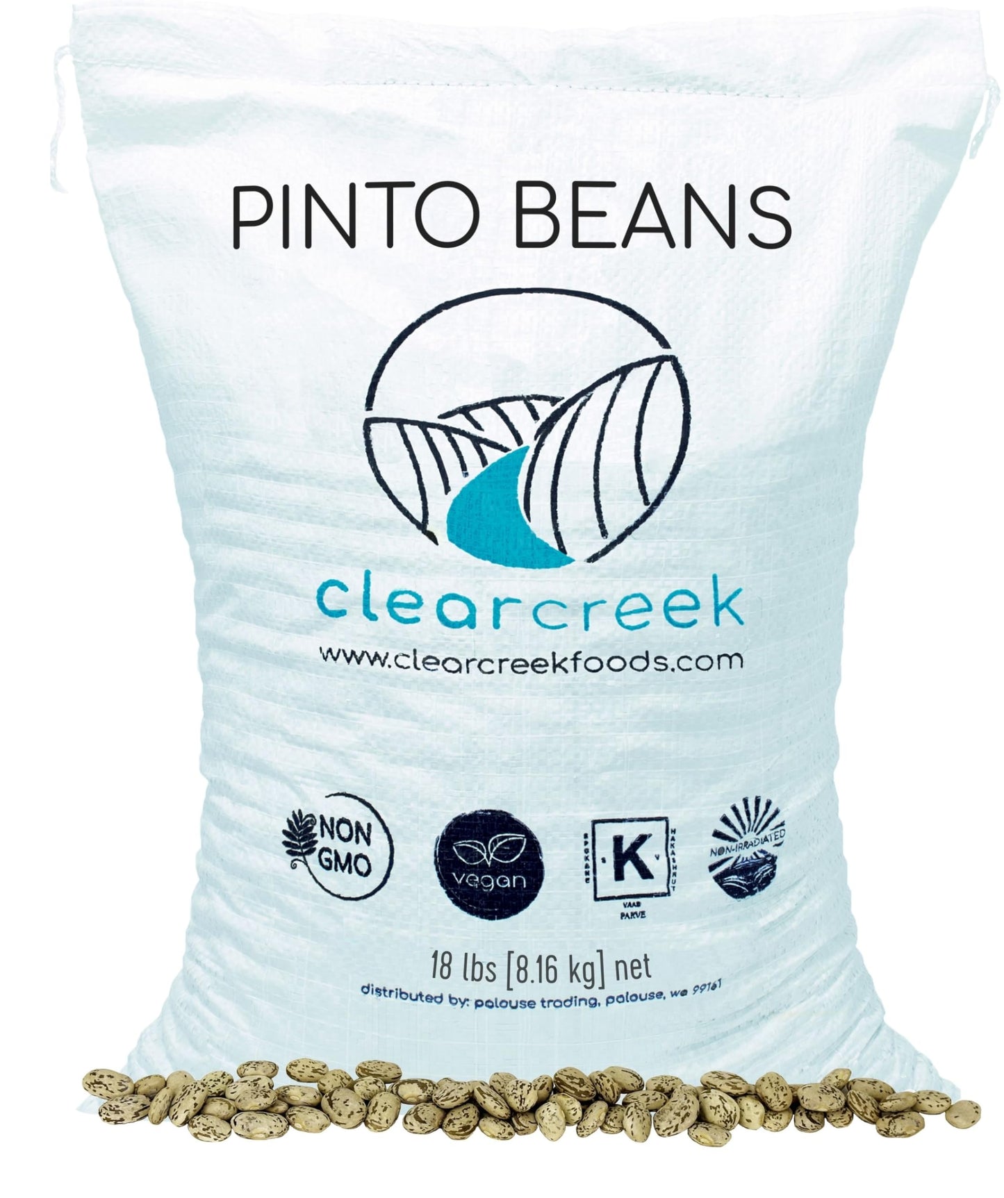 Palouse Brand Certified Glyphosate Residue Free Pinto Beans | 4 lbs | Non-GMO | Kosher