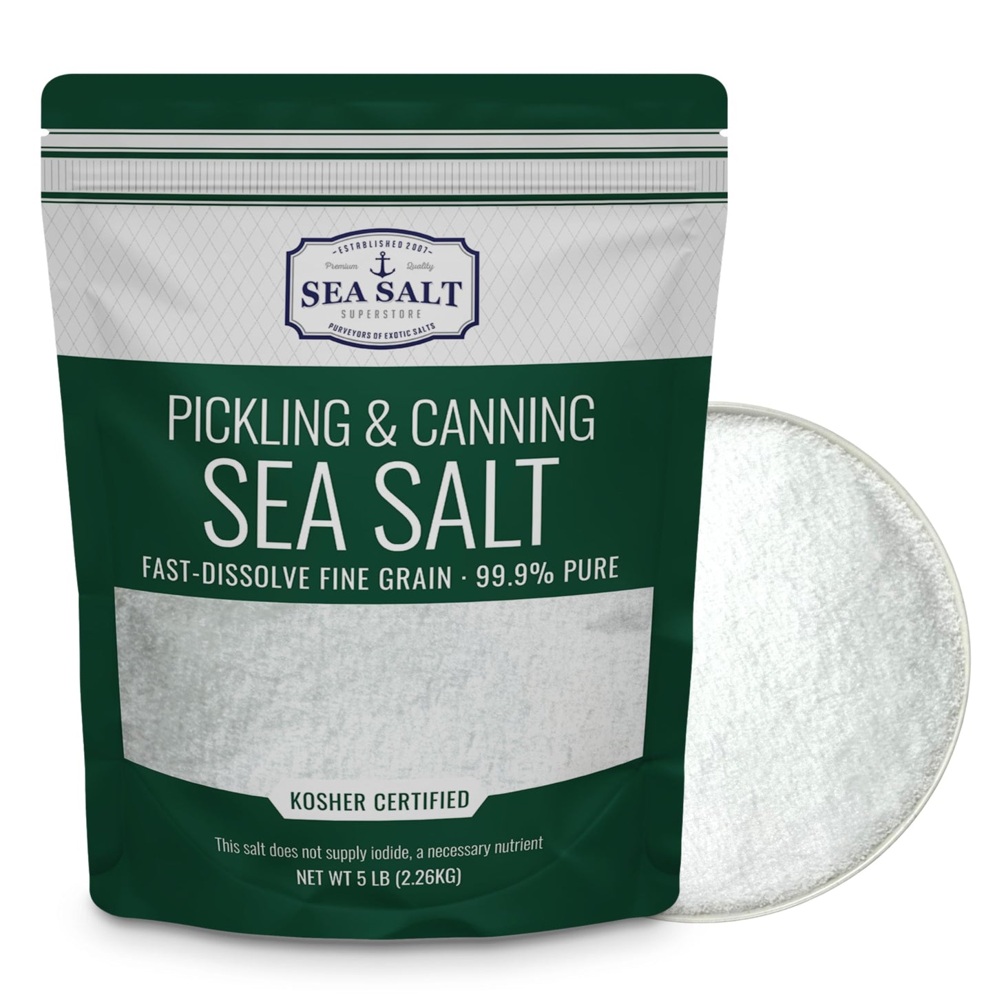 Pickling & Canning Pickling & Curing Salt for Natural Preserving, Fine Kosher Salt for Brining, 14 oz Bag Non Iodized