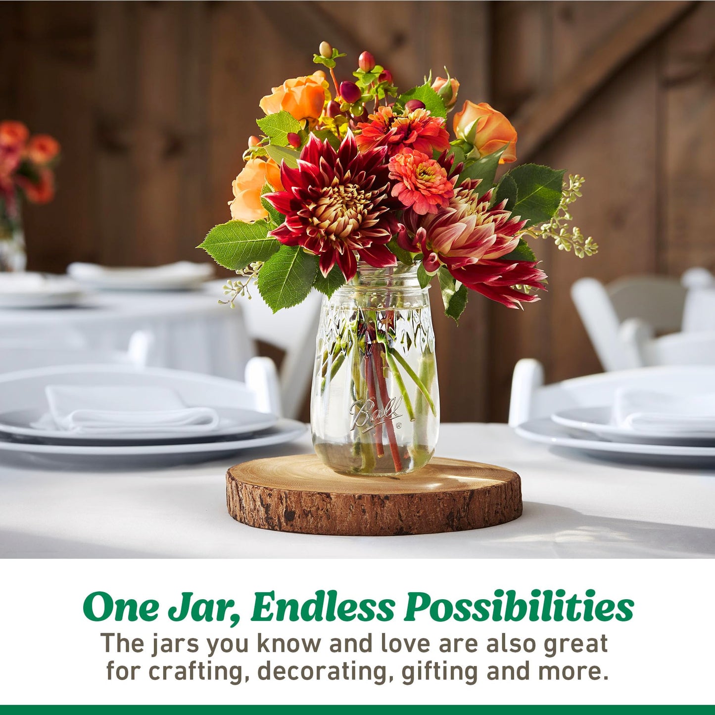 Ball Wide Mouth Glass Mason Jars with Lids and Bands, Used for Canning, Pickling, Juice, Jam, Jelly, Quart Size 32 Ounce (Pack of 2)