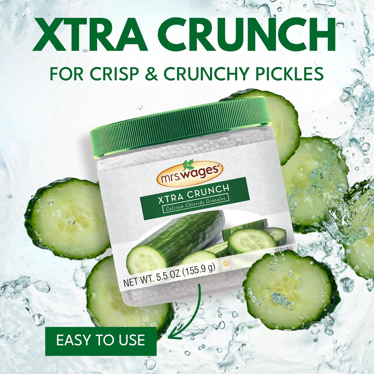 Mrs. Wages Pickle Mix, Xtra Crunch, Easy-To-Use, Fast Results, Great Taste & Crispness, Ensures Crunchiness, 5.5 oz Jar (Pack of 1)
