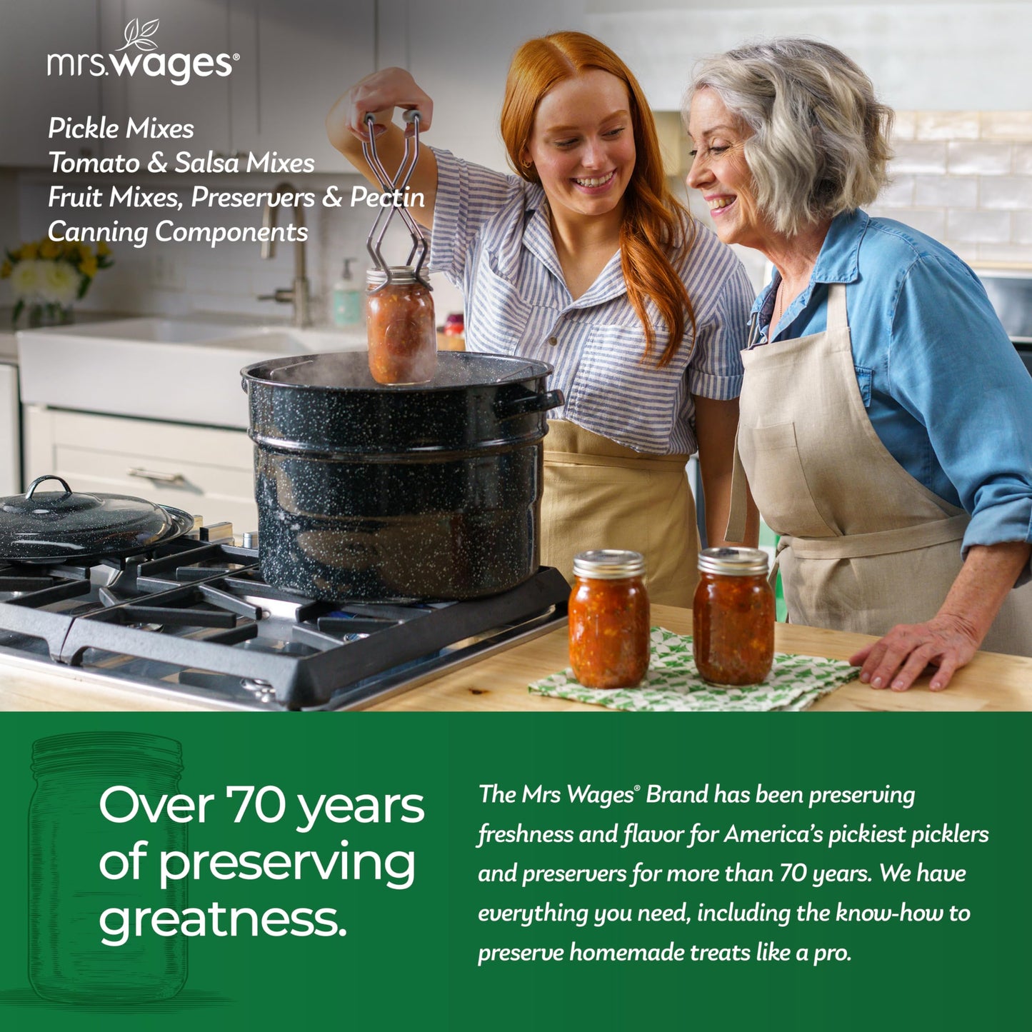 Mrs. Wages Pickle Mix, Xtra Crunch, Easy-To-Use, Fast Results, Great Taste & Crispness, Ensures Crunchiness, 5.5 oz Jar (Pack of 1)