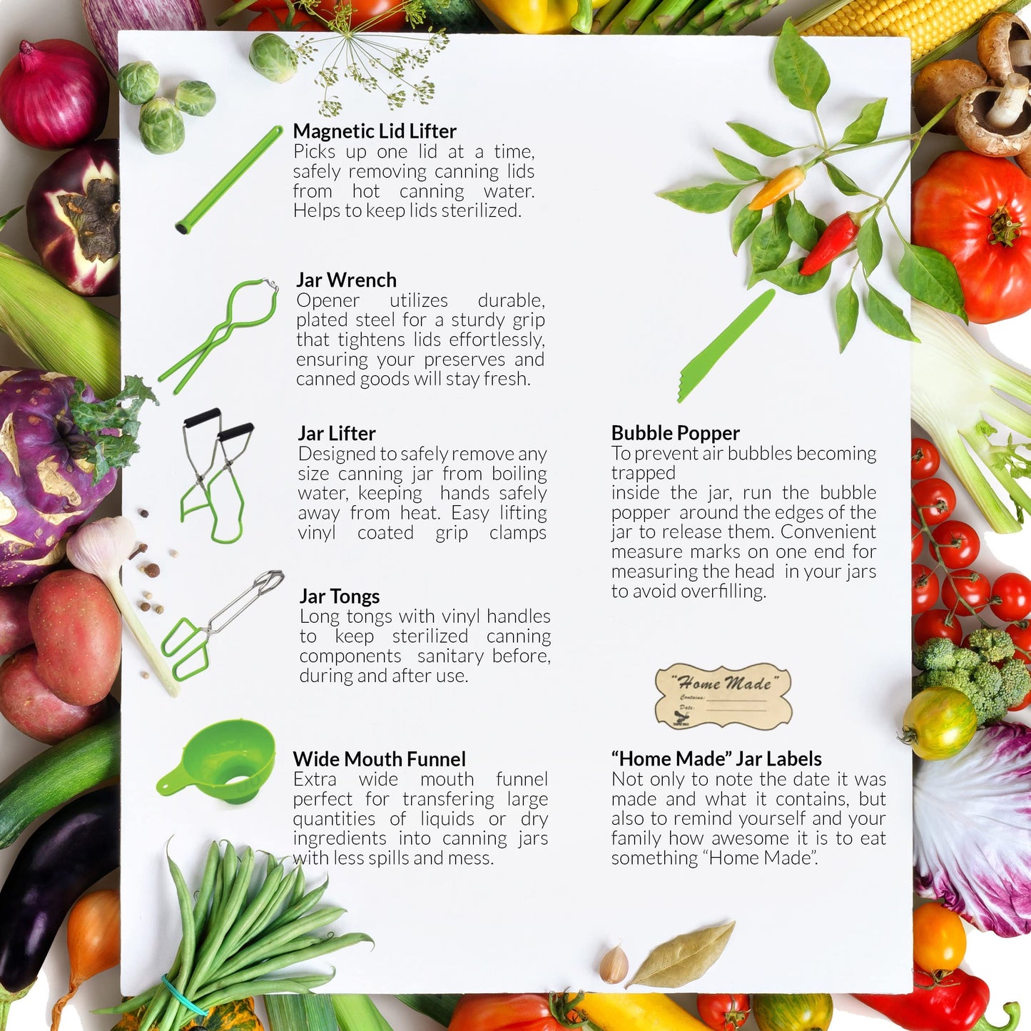 Supa Ant Canning Supplies - Water Bath Canning Pot with Rack & Lid - Starter Kits Set for Beginners - Stainless Steel Water Bath Canner Kit & Rack - Rack, XL Ladle, Measuring Cups, Kitchen Funnel