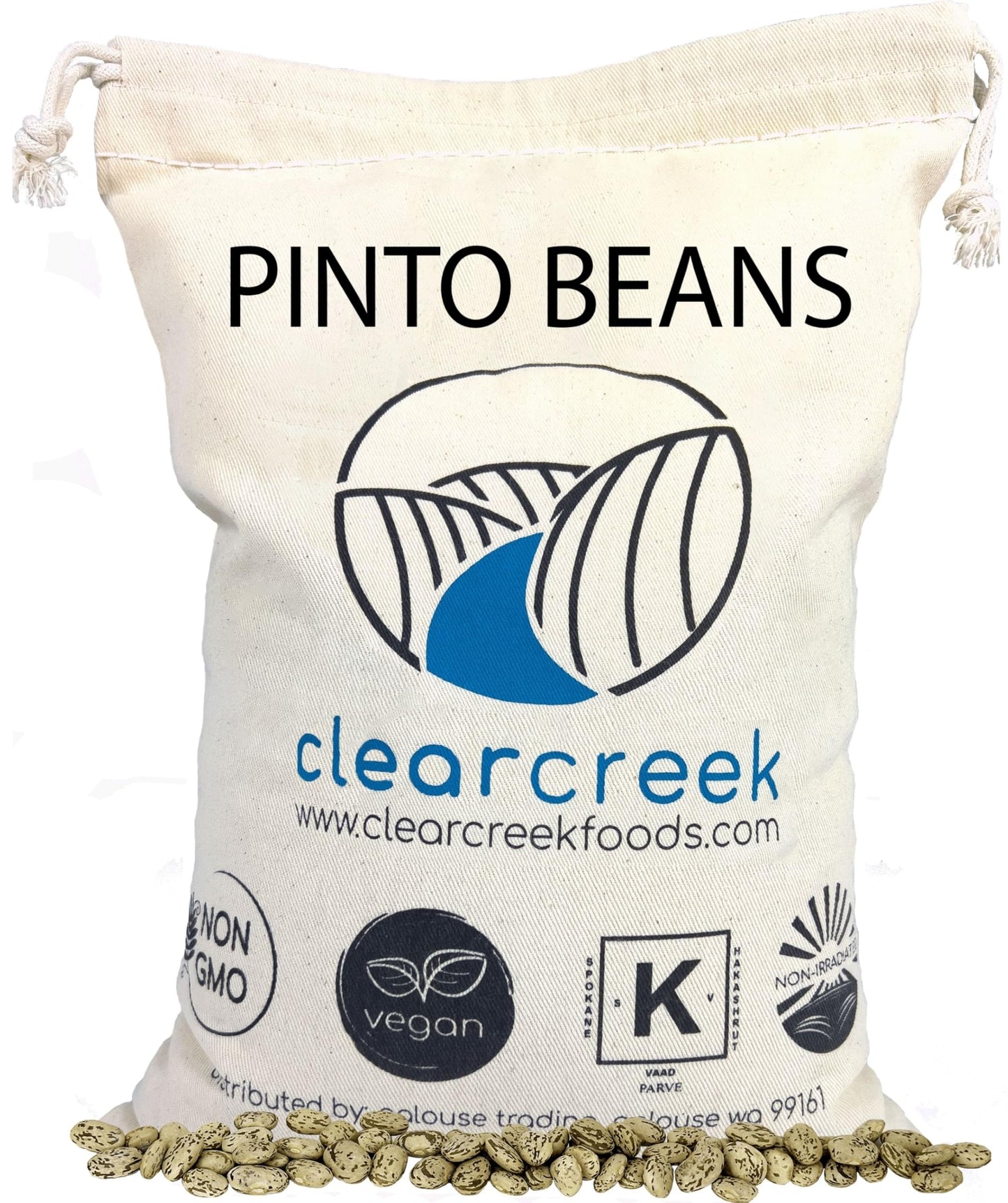Palouse Brand Certified Glyphosate Residue Free Pinto Beans | 4 lbs | Non-GMO | Kosher