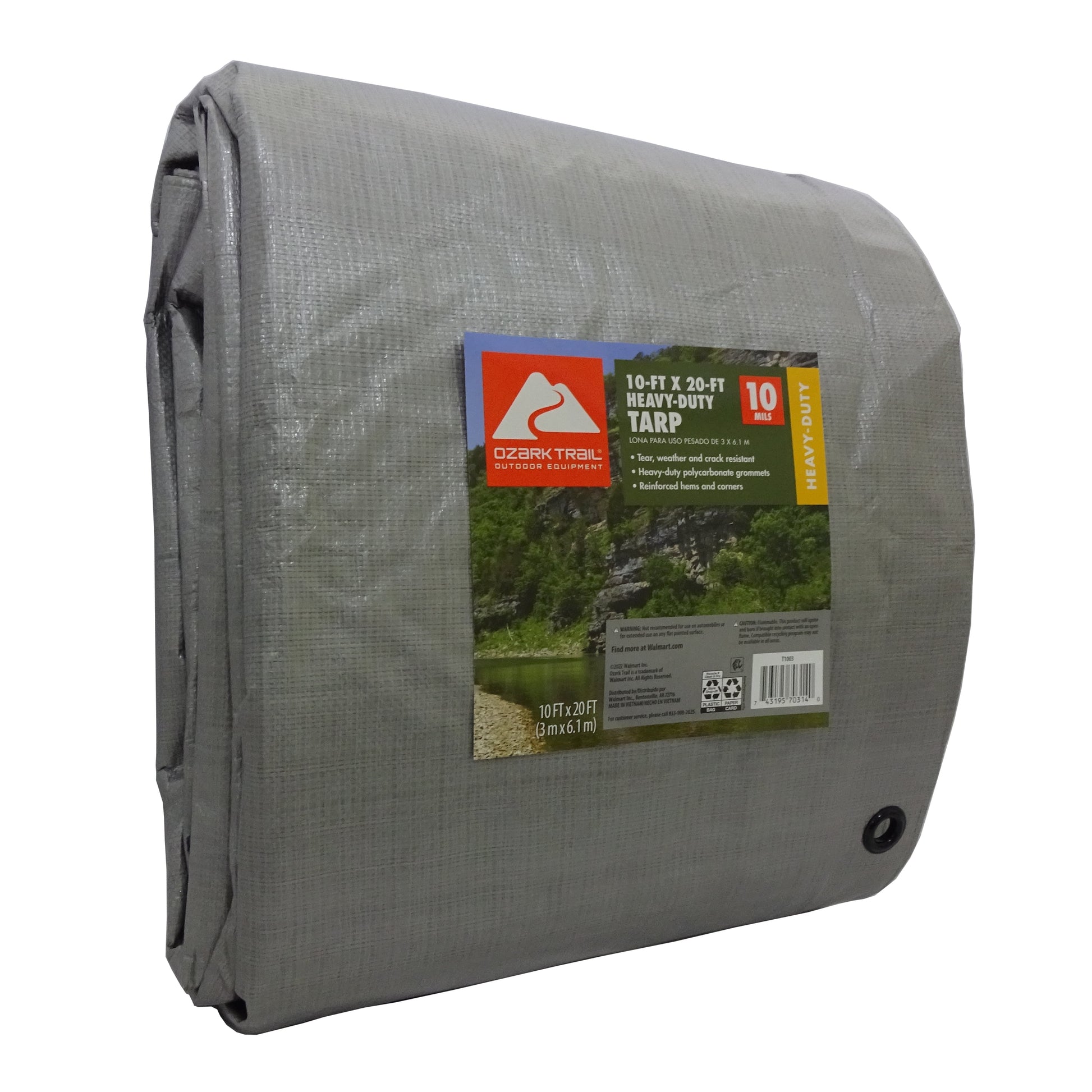(4 Pack)  Heavy-Duty Tarp, 10' X 20', Material PE