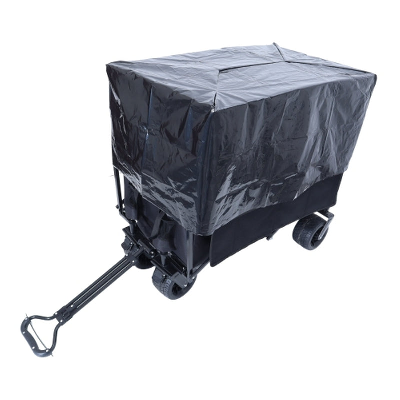 440Lbs Collapsible Foldable Wagon Cart with Strapping System ,Beach Wagon Utility Cart Utility Wagon Grocery Cart for Camping Shopping Sports Gardening Fishing Supports 3Pcs Plastic Liner Bag
